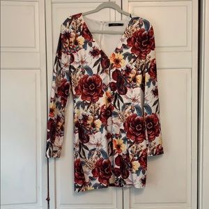 Floral Long-sleeve Dress